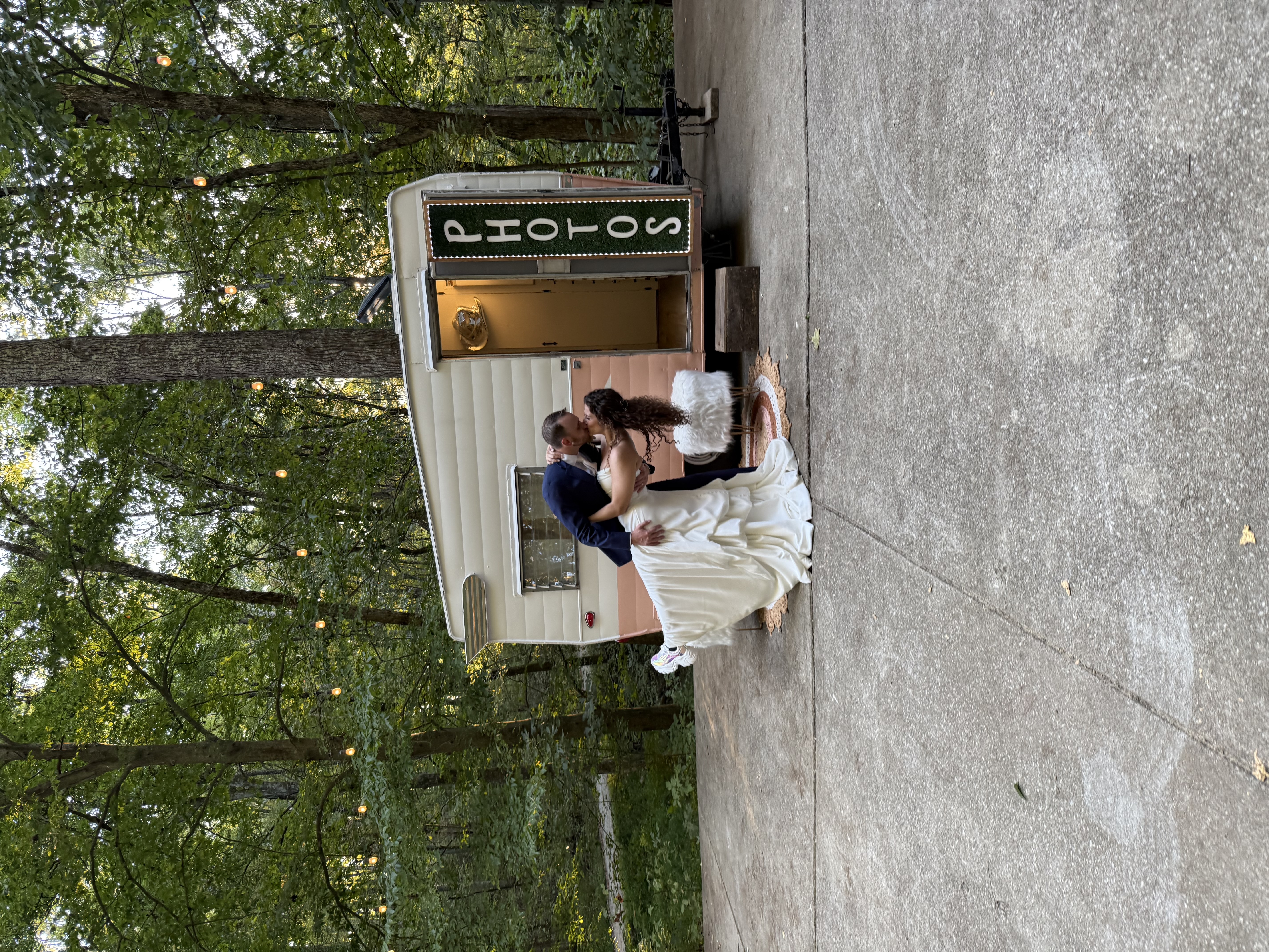 Georgia camper photo booth at a wedding